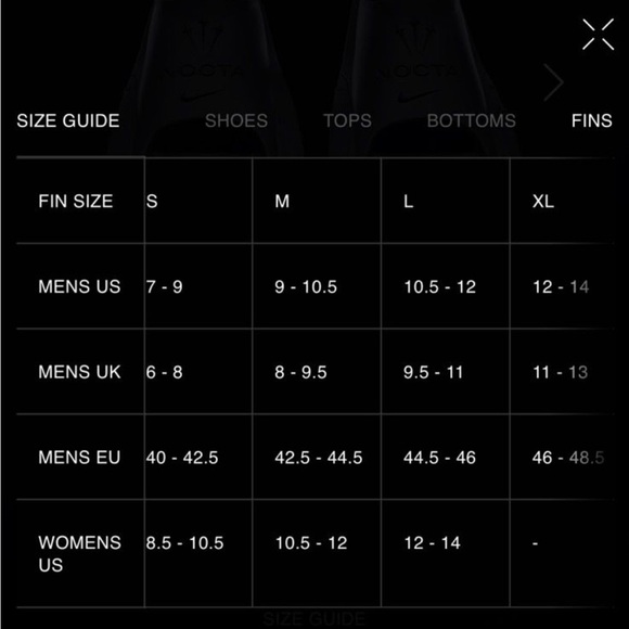 NOCTA TURKS & CAICOS SWIM FINS- SIZE MEDIUM (9-10.5) - Picture 7 of 15